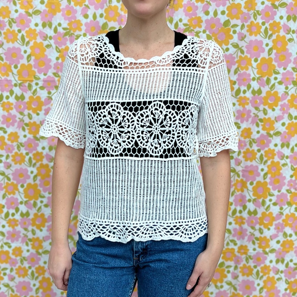 James Coviello lace top size medium